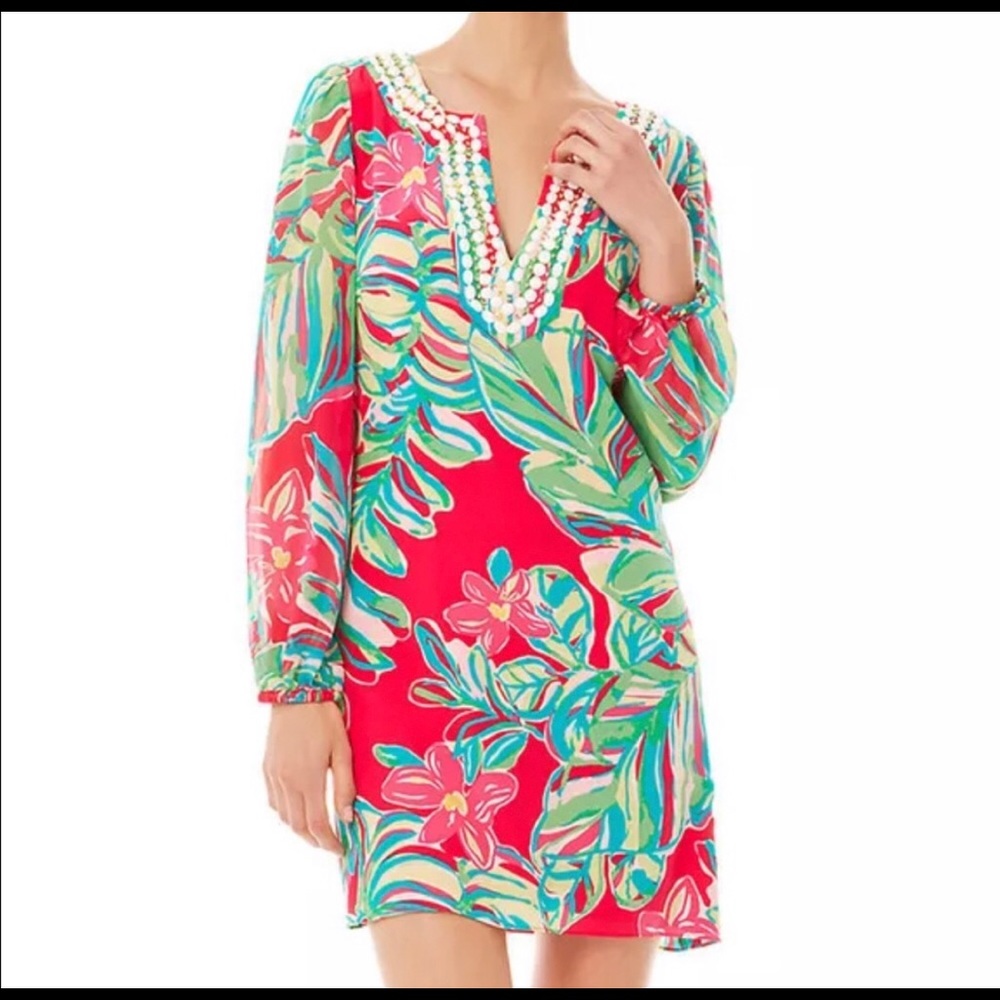 NWT Lilly Pulitzer Saemus Jungle Pomegranate Dress